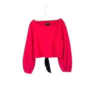 Anthropologie Maeve Corset Balletcore Puff Sleeve‎ Elevated Sweatshirt Medium